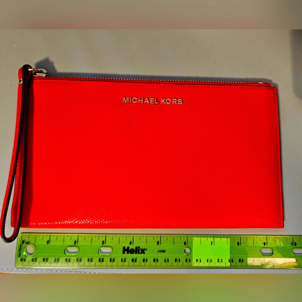 Michael Kors Red Wristlet Clutch